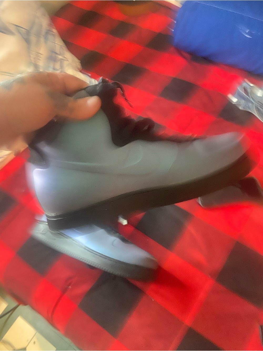 Nike Men's High-Top Sneakers in iridescent color